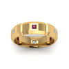 Load image into Gallery viewer, mens-diamond-engagement-rings-with-dark-pink-sapphire-in-14K-yellow-gold-FDM8012BGSADRPIANGLE5-NL-YG.jpg