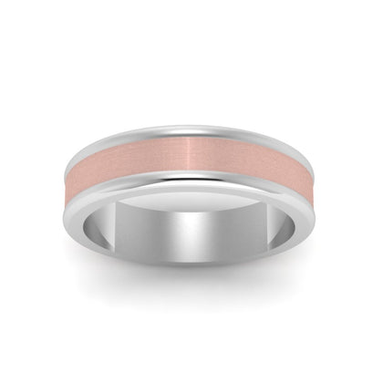mens-dual-tone-matte-finish-wedding-band-in-14K-white-gold-FDM8343BANGLE5-NL-WG