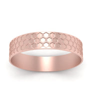 Mens Honey Comb Wedding Ring