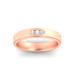 Load image into Gallery viewer, mens-round-cut-three-stone-channel-set-band-in-rose-gold-fdm10340roangle5-nl-rg