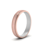 Load image into Gallery viewer, Milgrain 2 Tone Wedding Band