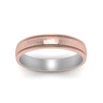 Load image into Gallery viewer, Milgrain 2 Tone Wedding Band