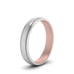 Load image into Gallery viewer, Milgrain 2 Tone Wedding Band