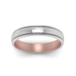 Load image into Gallery viewer, Milgrain 2 Tone Wedding Band