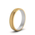 Load image into Gallery viewer, Milgrain 2 Tone Wedding Band