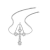 Load image into Gallery viewer, milgrain-antique-cross-diamond-pendant-in-white-gold-FDPD10878-NL-WG