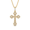 Load image into Gallery viewer, milgrain-antique-cross-diamond-pendant-in-yellow-gold-FDPD10878ANGLE1-NL-YG