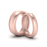 Load image into Gallery viewer, milgrain-matching-wedding-rings-for-him-and-her-in-rose-gold-FD9092-NL-RG.jpg