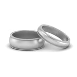 Load image into Gallery viewer, milgrain-matching-wedding-rings-for-him-and-her-in-white-gold-FD9092-NL-WG.jpg