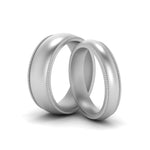 Load image into Gallery viewer, milgrain-matching-wedding-rings-for-him-and-her-in-white-gold-FD9092-NL-WG.jpg