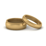 Load image into Gallery viewer, milgrain-matching-wedding-rings-for-him-and-her-in-yellow-gold-FD9092-NL-YG.jpg