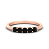 Load image into Gallery viewer, mini-5-stone-round-black-diamond-wedding-band-in-rose-gold-FDENS141ROBGBLACK-0.50CT-NL-RG