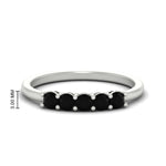 Load image into Gallery viewer, mini-5-stone-round-black-diamond-wedding-band-in-white-gold-FDENS141ROBGBLACK-0.50CT-NL-WG-HW