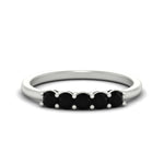 Load image into Gallery viewer, mini-5-stone-round-black-diamond-wedding-band-in-white-gold-FDENS141ROBGBLACK-0.50CT-NL-WG