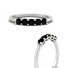 Load image into Gallery viewer, mini-5-stone-round-black-diamond-wedding-band-in-white-gold-FDENS141ROBGBLACKANGLE3-0.50CT-NL-WG