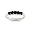 Load image into Gallery viewer, mini-5-stone-round-black-diamond-wedding-band-in-white-gold-FDENS141ROBGBLACKANGLE5-0.50CT-NL-WG
