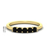 Load image into Gallery viewer, mini-5-stone-round-black-diamond-wedding-band-in-yellow-gold-FDENS141ROBGBLACK-0.50CT-NL-YG-HW