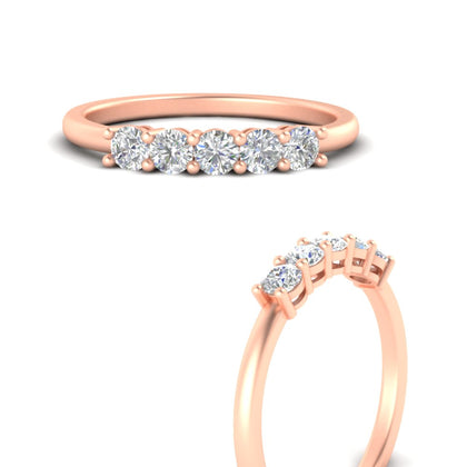 mini-5-stone-round-diamond-wedding-band-in-rose-gold-FDENS141ROBANGLE3-0.50CT-NL-RG