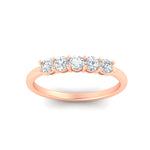 Load image into Gallery viewer, mini-5-stone-round-diamond-wedding-band-in-rose-gold-FDENS141ROBANGLE5-0.50CT-NL-RG
