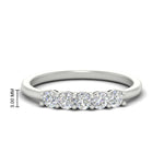 Load image into Gallery viewer, mini-5-stone-round-diamond-wedding-band-in-white-gold-FDENS141ROB-0.50CT-NL-WG-HW