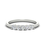 Load image into Gallery viewer, mini-5-stone-round-diamond-wedding-band-in-white-gold-FDENS141ROB-0.50CT-NL-WG