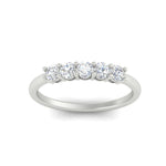 Load image into Gallery viewer, mini-5-stone-round-diamond-wedding-band-in-white-gold-FDENS141ROBANGLE5-0.50CT-NL-WG