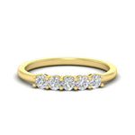 Load image into Gallery viewer, mini-5-stone-round-diamond-wedding-band-in-yellow-gold-FDENS141ROB-0.50CT-NL-YG