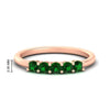 Load image into Gallery viewer, mini-5-stone-round-emerald-wedding-band-in-rose-gold-FDENS141ROBGEMGR-0.50CT-NL-RG-HW