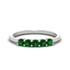 Load image into Gallery viewer, mini-5-stone-round-emerald-wedding-band-in-white-gold-FDENS141ROBGEMGR-0.50CT-NL-WG