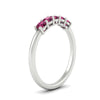 Load image into Gallery viewer, mini-5-stone-round-pink-sapphire-wedding-band-in-white-gold-FDENS141ROBGSADRPIANGLE2-0.50CT-NL-WG