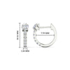 Load image into Gallery viewer, Hoops Pavé Diamond Huggie Earring