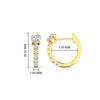 Load image into Gallery viewer, Hoops Pavé Diamond Huggie Earring