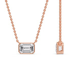 Load image into Gallery viewer, minimalist-bezel-set-emerald-pendant-in-rose-gold-fdpd10538emangle3-2-00ct-nl-rg_7a7ae868-a08a-48df-9377-e1572148d476