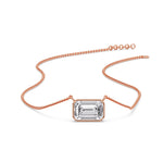 Load image into Gallery viewer, minimalist-bezel-set-emerald-pendant-in-rose-gold-fdpd10538emangle4-2-00ct-nl-rg_cafe1eb9-9ede-4885-8884-889b67d7ec76