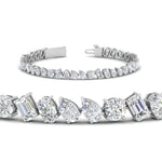 Load image into Gallery viewer, Mixed Diamond Cut Tennis Bracelet