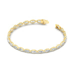 Load image into Gallery viewer, modern-marquise-cut-bezel-bracelet-in-yellow-gold-fdbrc11563angle3-nl-yg