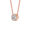 Load image into Gallery viewer, modern-round-bezel-set-2-50-carat-diamond-solitaire-pendant-in-rose-gold-fdpd10538roangle2-2-50ct-nl-rg