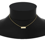 Load image into Gallery viewer, mountain-diamond-flush-set-bar-pendant-necklace-in-FDPD11362-NL-YG