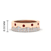 Load image into Gallery viewer, mountain-diamond-mens-wedding-band-with-ruby-in-rose-gold-FD11127GRUDR-NL-RG-HW.jpg