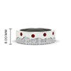 Load image into Gallery viewer, mountain-diamond-mens-wedding-band-with-ruby-in-white-gold-FD11127GRUDR-NL-WG-HW.jpg