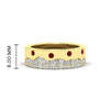 Load image into Gallery viewer, mountain-diamond-mens-wedding-band-with-ruby-in-yellow-gold-FD11127GRUDR-NL-YG-HW.jpg