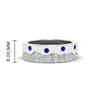 Load image into Gallery viewer, mountain-diamond-mens-wedding-band-with-sapphire-in-white-gold-FD11127GSABL-NL-WG-HW.jpg