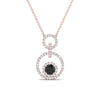 Load image into Gallery viewer, multi-ring-interlocked-diamond-pendant-with-black-diamond-in-rose-gold-FDPD10699-GBLACK-ANGLE1-NL-RG.jpg?v=1759291658