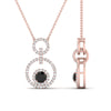 Load image into Gallery viewer, multi-ring-interlocked-diamond-pendant-with-black-diamond-in-rose-gold-FDPD10699-GBLACK-ANGLE2-NL-RG.jpg?v=1759291658