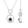 Load image into Gallery viewer, multi-ring-interlocked-diamond-pendant-with-black-diamond-in-white-gold-FDPD10699-GBLACK-ANGLE2-NL-WG.jpg?v=1759291658
