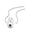 Load image into Gallery viewer, multi-ring-interlocked-diamond-pendant-with-black-diamond-in-white-gold-FDPD10699-GBLACK-NL-WG.jpg?v=1759291658