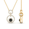 Load image into Gallery viewer, multi-ring-interlocked-diamond-pendant-with-black-diamond-in-yellow-gold-FDPD10699-GBLACK-ANGLE2-NL-YG.jpg?v=1759291658