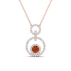 Load image into Gallery viewer, multi-ring-interlocked-diamond-pendant-with-orange-sapphire-in-rose-gold-FDPD10699-GSAOR-ANGLE1-NL-RG.jpg?v=1759291658