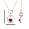Load image into Gallery viewer, multi-ring-interlocked-diamond-pendant-with-ruby-in-rose-gold-FDPD10699-GRUDR-ANGLE2-NL-RG-HW.jpg?v=1759291658