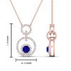 Load image into Gallery viewer, multi-ring-interlocked-diamond-pendant-with-sapphire-in-rose-gold-FDPD10699-GSABL-ANGLE2-NL-RG-HW.jpg?v=1759291658